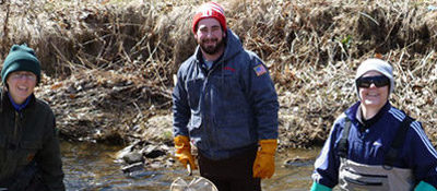 River moitoring work being done by volunteers in the Rouge River