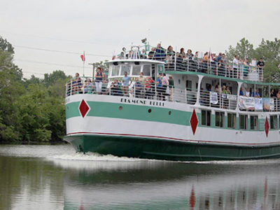 Photo of the cruise boat on the Rouge River for the 2017 Rouge Cruise