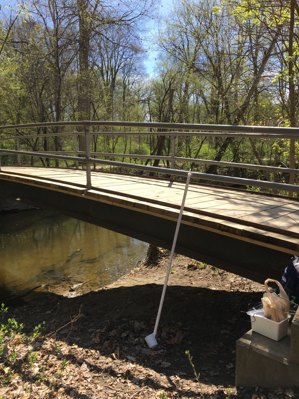 Bridge with sampling equipment