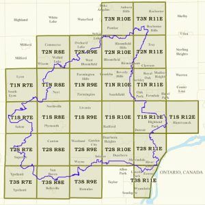 Township map for the Rouge River waterway